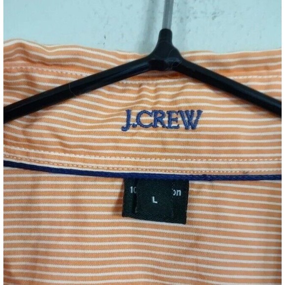 J.Crew Mens Large Long Sleeve Button Down Shirt Lot Of 2 Plaid And Striped - Picture 9 of 11